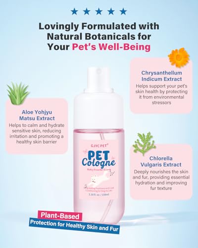 Dog-Cat-Perfume-Long-Lasting-Baby-Powder-Scent-Deodorizing-Spray-Fur-Conditioning-Cologne-Non-Sticky-Formula-Travel-Friendly-338-fl-oz Dog Cat Perfume Long Lasting Baby Powder Scent Deodorizing Spray Fur Conditioning Cologne Non Sticky Formula Travel Friendly 338 fl oz