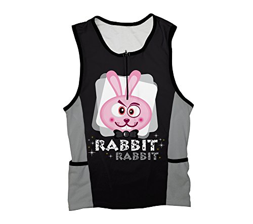 ScudoPro Black Magic Rabbit Triathlon Top for Men - Size 2XL