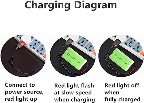 Yangers RC Rechargeable 9.6V 2400mAh NI-MH Battery Pack SM 2P Plug Connector with USB Charger Set for RC Car Off Road Truck Jumper Toys - Image 6