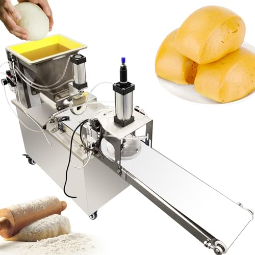 TXMACHINE® Dough Divider Cutter Presser Machine 7inch Automatic Pastry Pizza Dough forming Pressing Machine Dough portion Machine 0.12-1.18in Thickness 1-600g (220V/50HZ, with non-stick surface)