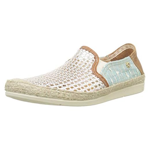 LA SIESTA Kvinnors volanti espadrilles, Guld - 38 EU