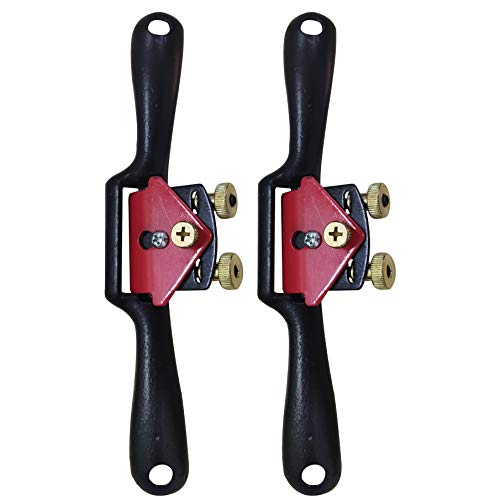 2 Pcs 215mm Ajustable Garlopa de carpintería,Cepilladora de Bordes Manual Spokeshave Herramienta Manual para Trabajar la Madera Accesorio para artesanía en Madera Cover