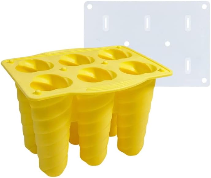 Ice Pop Molds Silicone ice cream mold with cover DIY Ice can be reused stick making Kitchen hand tools(Green)
