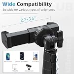 UBeesize 62" Phone Tripod & Selfie Stick with Wireless Remote and Phone Holder, Compatible with iPhone and Android for Selfies, Video Recording, and Live Streaming(Black)