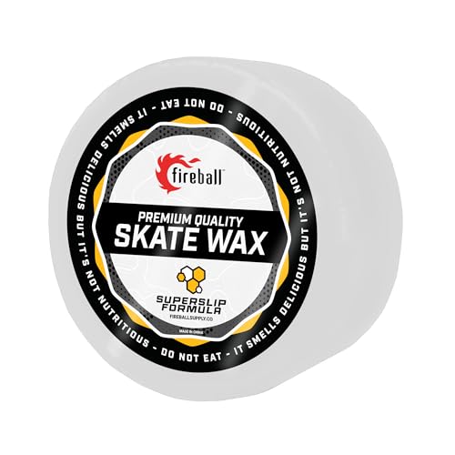 Fireball SuperSlip Pro Skateboard Wax for Rails - USA Designed Skate Curb Wax for Scooters Aggressive Inline and Skateboards - Custom Formula Professional Skate Wax (White)