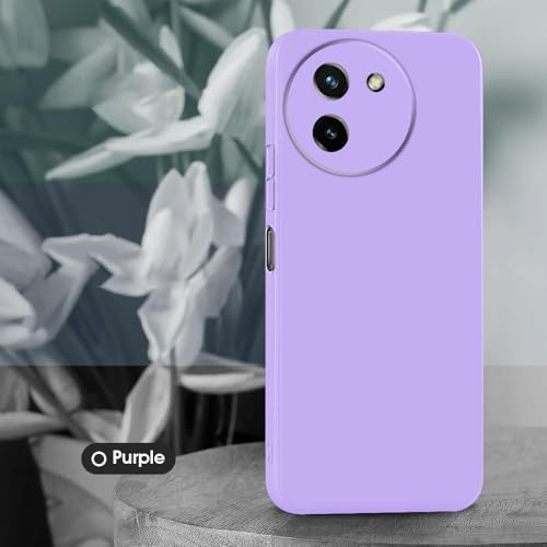 Image of Back Cover for Vivo T3x 5G | Full Camera Protection | Premium Liquid Silicon Case | Flexible Bumper Case for Vivo T3x 5G (Purple)