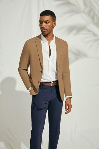 Image of PJ PAUL JONES Men's Casual Knit Blazer Suit Jackets Two Button Lightweight Unlined Sport Coat