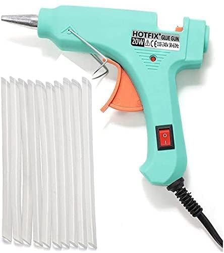 20W Hot Melt Glue Gun with 10 Glue Sticks | Fast Heating Electric Glue Gun | DIY Craft Repair Tool | Leak-Resistant | For Wood, Plastic, Fabric, Paper, Ceramic & Home Projects (Pack of 1)-image-34
