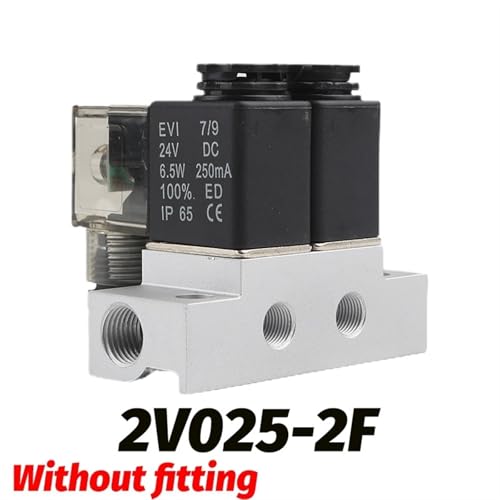 Électrovanne pneumatique 2V025-2F en alliage robuste DC 24V - 3