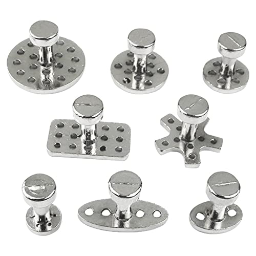 gaomin débosselage - 8 onglets Traction en Alliage Zinc pour débosselage carrosserie Voiture - Onglets Traction sans Peinture, Outil débosselage carrosserie Voiture