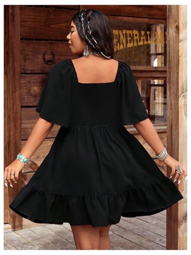 Image of Verdusa Women's Plus Size Western Boho Floral Dress Cowgirl Country Concert Vacation Outfits Flowy Summer Dresses