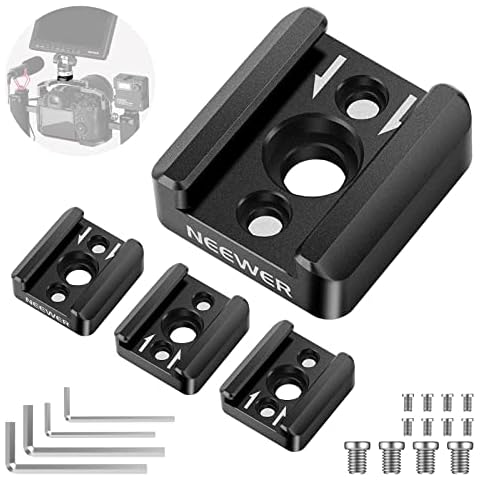 NEEWER Adaptador de Montura de Zapata Fría con Rosca de 1/4" (Paquete de 4) Cover