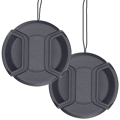Lot de 2 bouchons d'objectif à clipser 39 mm pour objectif Leica Summicron-M 35 mm f/2 ASPH, Elmarit-M 28 mm f/2.8 ASPH, Fire Rock 39 mm pincé au centre pour Fujinon 60 mm XF f/2.4 R Macro Cover