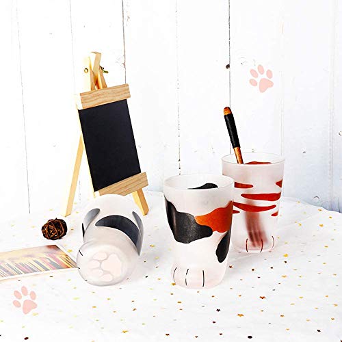 ZESHIZE - Tazza in vetro opaco con zampa di gatto