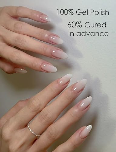 Wahrshei Semi Cured Gel Nail Strips | 20 Transparent Gradient Uv Gel Nail Sticker thumb #2