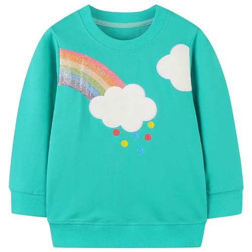 Image of AIWUHE Toddler Cotton Sweatshirt Boys Girls Pullover Long Sleeve Tops 2-6Y | Tops Blouse, Cotton T-Shirt, Fall Winter Clothes
