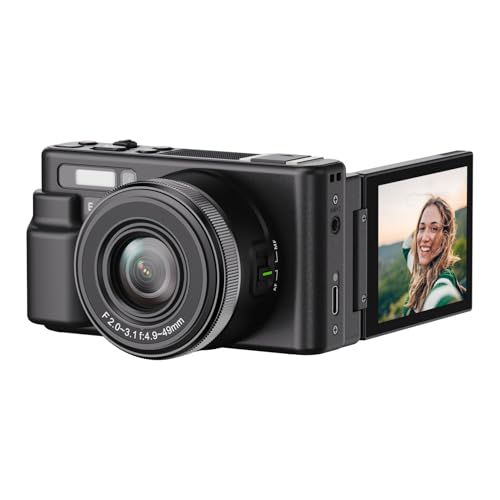Easypix PowerPro VX7230 Compact, Systemkamera mit WiFi, 10x Optischer Zoom, Auflösung bis 72 MP, 2.8' Klappbares Display, Blitzschuh