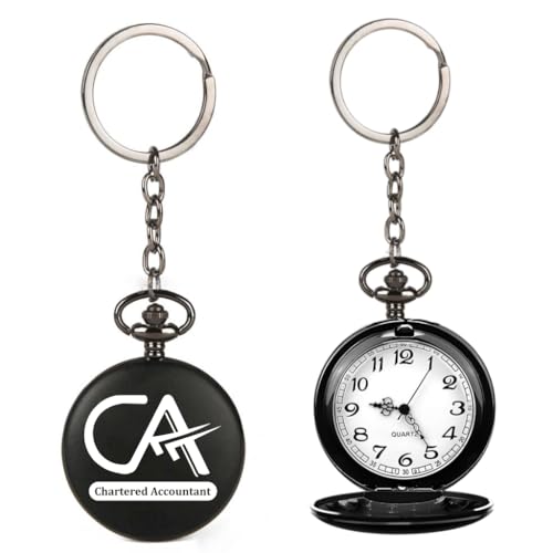 Image of Vintage Gandhi Style Pocket Watch with Engraved Designs & Messages Royal Black Analog for Men Women & Kids Includes Key Ring for car or Bike Keys Ideal Gift