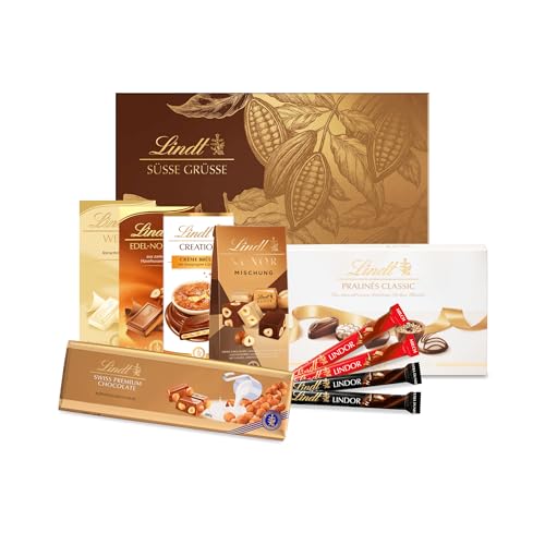 Lindt Schokolade | Süße Grüße Geschenk-Set | 1028 g | Mischung aus verschiedenen Lindt Klassikern | Schokoladen-Geschenk