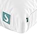 Sleepgram Bed Support Adjustable Hypoallergenic Cool Sleeping Loft Soft Pillow with Removeable Microfiber Cover, Queen Size, White
