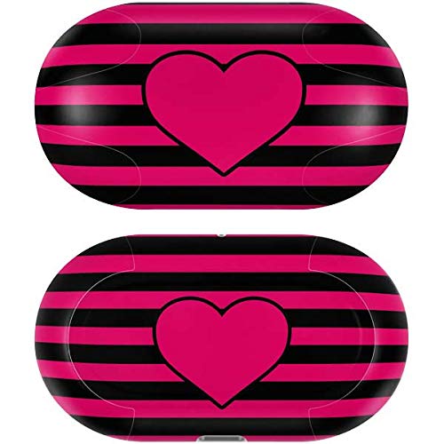 Skinit Decal Audio Skin Compatible with Galaxy Buds+ - Officially Licensed Skinit Originally Designed Polka Dots and Stripes Heart in Pink Design