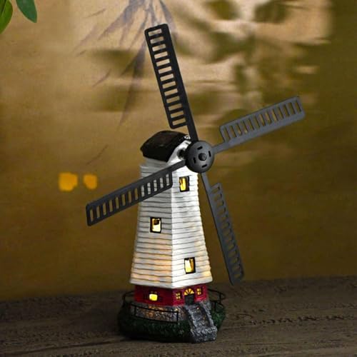 Moulin à vent LED solaire comme figurine décorative extérieure pour jardin - 4