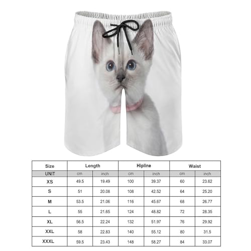 Maillot de bain s&eacute;chage rapide homme chat blanc UMENG S