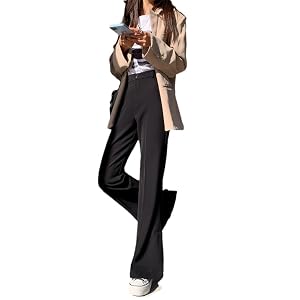 High Waist Slim Female Suit Pants Casual Pockets Split OL Wide Leg Pants Summer Women Long Trousers