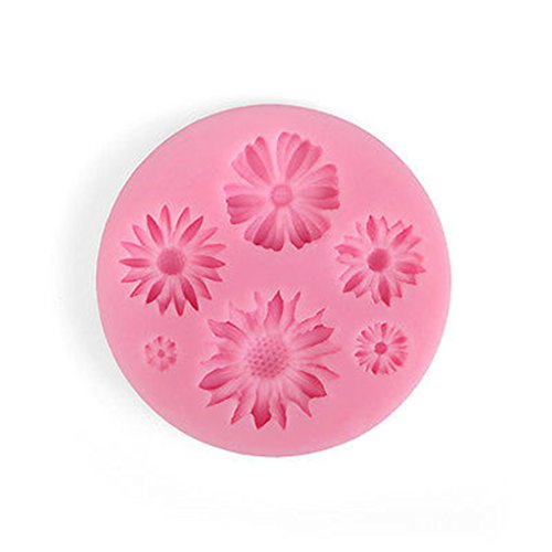 Elistelle Silikonform mit Gänseblümchen-Motiv, 3D-Form, für Fondant, Zuckerguss, Kuchendekoration Cover