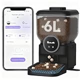Alimentador Automático Pet 6L Wi-Fi - Comedouro Automático para Gatos e Cães, Comedor Inteligente via App, Tigela Inox, Temporizador Programável, Dispenser de Ração com Dupla Energia Ideal para Viagem