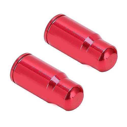 Cubiertas de válvula aluminio rojas para bicicleta miniatura 6