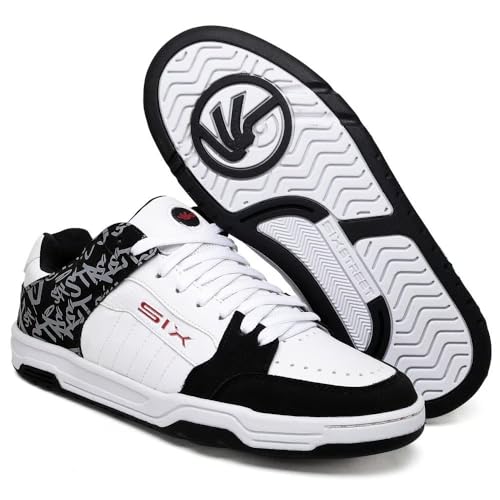Tenis de Skate Masculino Profissional Dover Performance Acolchoado Macio e Resistente (Branco, BR, A