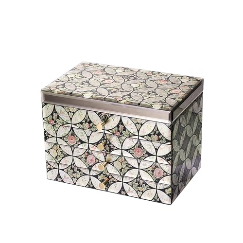 YIORYO Joyero de 4 capas, organizador de joyas con cajón organizador de joyas, cajas de joyería grandes y organizador con organizador de aretes de terciopelo, soporte de joyería, para mamá