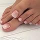 Virellay 24 Pcs Gradient Weiß Rosa Fußnägel zum Aufkleben, Fußnägel Tips Mit Voller Deckkraft, Kurze Quadratische Fussnägel Zum Kleben, Short Square Falsche Nägel, Acryl Klebe Nägel für Frauen
