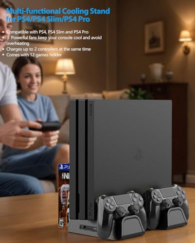 Urwoow PILAS Y CARGADORES Vertical Stand For Ps4/Ps4 Slim/Ps4 Pro thumb #1