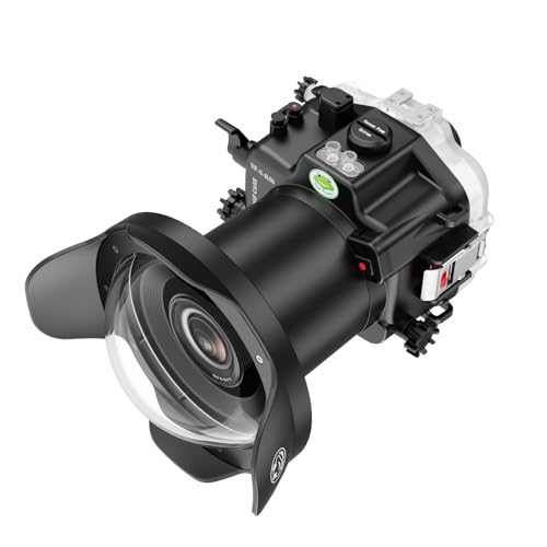 Seafrogs Underwater Housing for Canon EOS R50, 40M Waterproof Case with WA005A Long Dome Port Kit, Waterproof Scuba Diving Case for Canon R50+24-70mm f/2.8, EF 24-105mm f/4