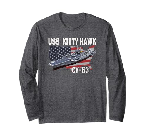 Uss Kitty Hawk Cv-63 Aircraft Carrier Veterans Day Long Sleeve T-shirt