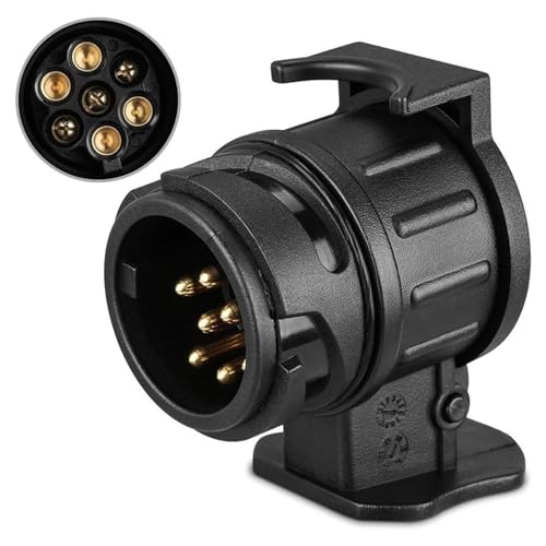Adaptador De Enchufe De Remolque De 13 A 7 Pines, Conversor Conector De Remolque De 13 A 7 Pines, Conector Para Caravana, Adaptador De Luces De Caravana, 13 A 7 Pines, Impermeable