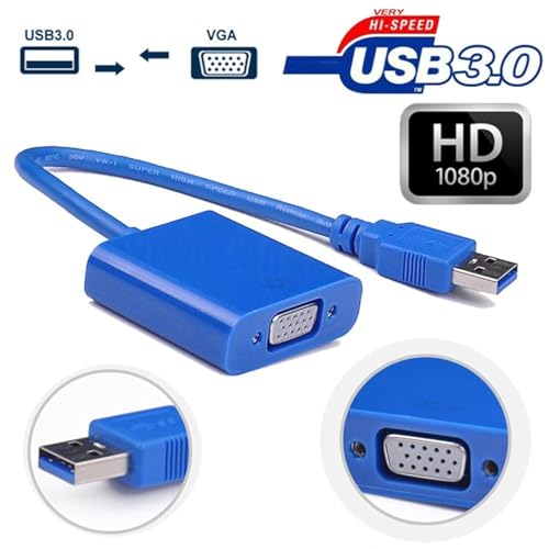 Image of 15-Pin VGA Converter Adapter (Blue) | Gender Changer Coupler for PC, Laptop, Monitor, Projector | VGA Female to Female Connector - Durable Build, Plug & Play