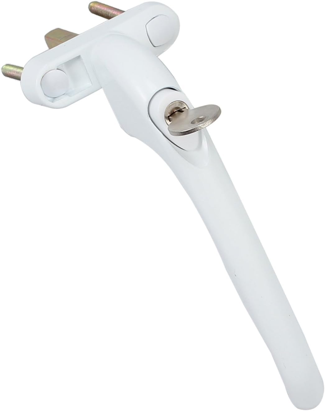 Klawisz okna UPVC, Wymienne klamki okienne, zestaw 10 zamykanych klamek wbudowanych z kluczami, białe 43 mm