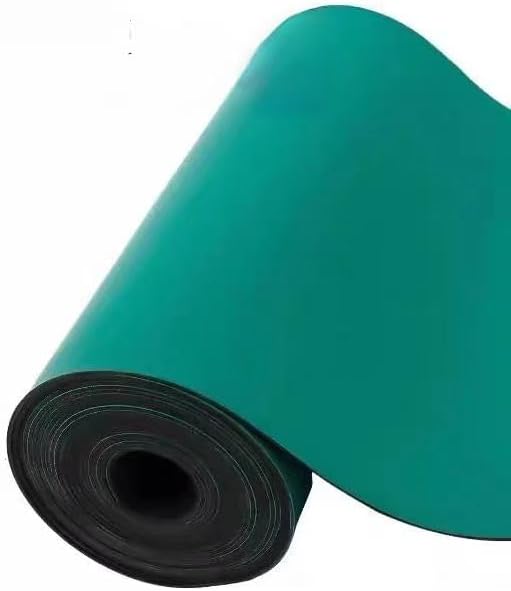 1 Pack Green Anti-Static Table Mat, Heat-Resistant Rubber Desk Mat, Laboratory Workbench, Mobile Phone Repair Rubber Mat,Green Color,Size 1mx2m, Thickness 1.8mm