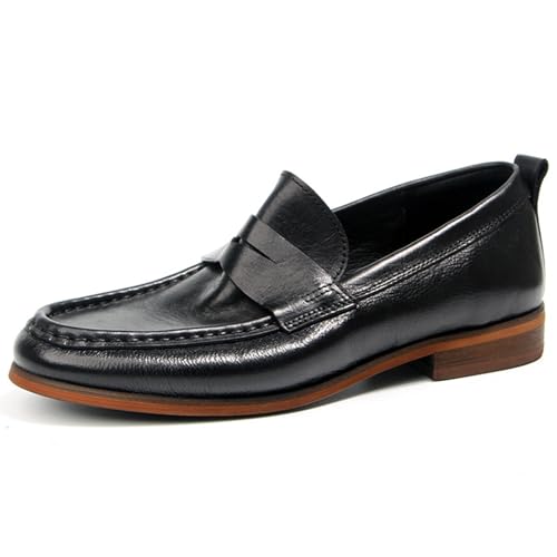 Penny Loafers for Men - Genuine Leather Casual Slip On Mens Loafers Driving Moccasins with Coin Slot | Formal Dress Shoes for Office & Weddings 709-5