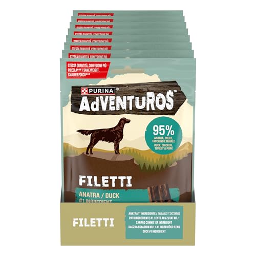 Adventuros High Meat 70g Filetti nº1 ingrediente Anatra, 8 Confezioni da 70g