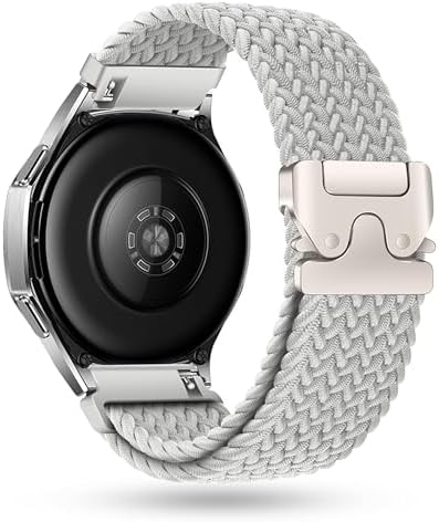 （18:30時点） [モエライフ] スマートウォッチ 時計 ベルト 【20mm/22mm・23カラー展開・パラシュートスタイルバックル】 スマートウォッチ バンド 腕時計 ベルト ナイロン 交換バンド 無段階調整 金属バックル メンズ レディース 兼用 通気性 弾力性 伸縮性 柔軟性 向上 (パールグレー, 22mm)
