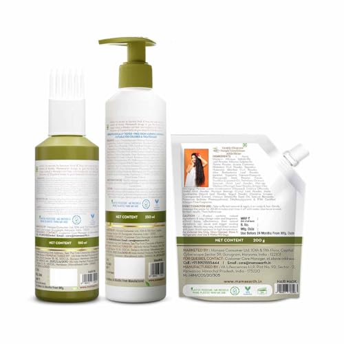 Image of Mamaearth Kerala Thaali Hair Essentials Kit - Kerala Thaali Hair Oil-150 ml + Kerala Thaali Shampoo-250 ml + Kerala Thaali Cleansing Pre-Shampoo Hair Mask-200 g|Goodness of 12 Herbs|Kerala's Generational Expertise