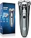 Electric Razor for Men, Electric Shaver for Men, Cordless Rechargeable IPX7 Waterproof Electric Rotary Shavers with Pop-up Trimmer, LED Display and Travel Lock for Face Beard Trimming(Silver)