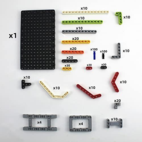 Image of MOC Parts Beams Pins Panel Connectors Bricks Sets Frame Liftarms for Technical Car DIY STEM Building Block Toys Replacement Parts (479 pcs)