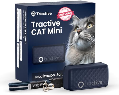 Tractive - Collar gato GPS Mini, Localización en tiempo real, His...