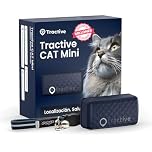 Tractive - Collar gato GPS Mini, Localización en tiempo real, Historial de ubicaciones, Avisos de salud, Monitor de actividad, Collar incluido