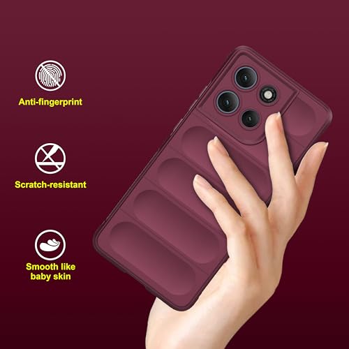 Image of amazon basics Back Case Cover for Motorola G86 Power 5G | Compatible for Motorola G86 Power 5G Back Cover | Liquid Silicon Magic Case with Camera Protection | Plum